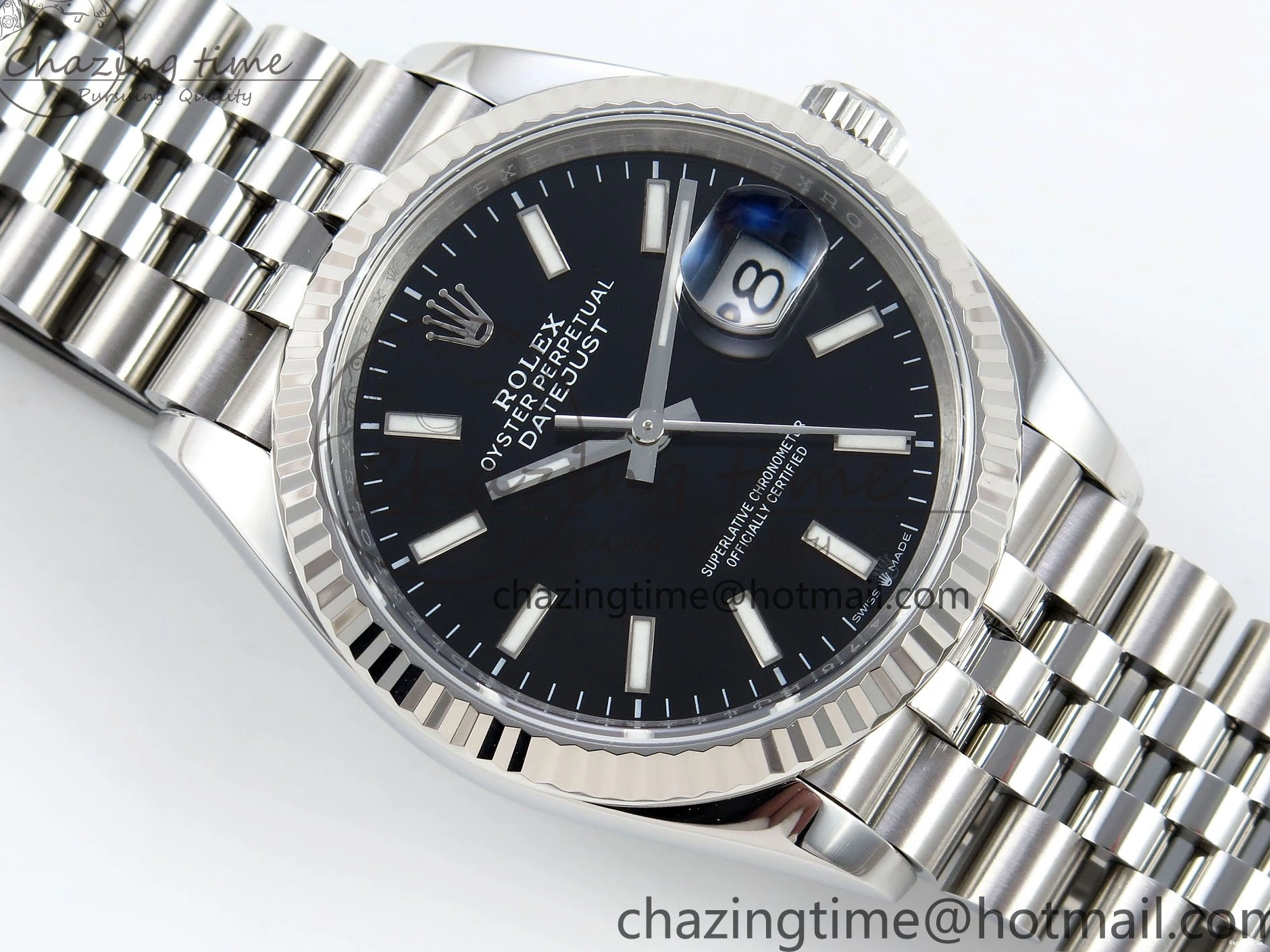 0105 DateJust 36 126234 APF 1:1 Best Edition 904L Steel Black Sitck Dial on SS Jubilee Bracelet VR UrbanStyle 1584